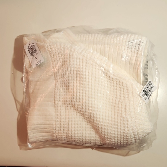 ❤️NWT VINTAGE TORRID CARDIGAN SWEATER - IVORY WAFFLE WEAVE - OPEN FRONT SIZE 2X - Picture 4 of 12